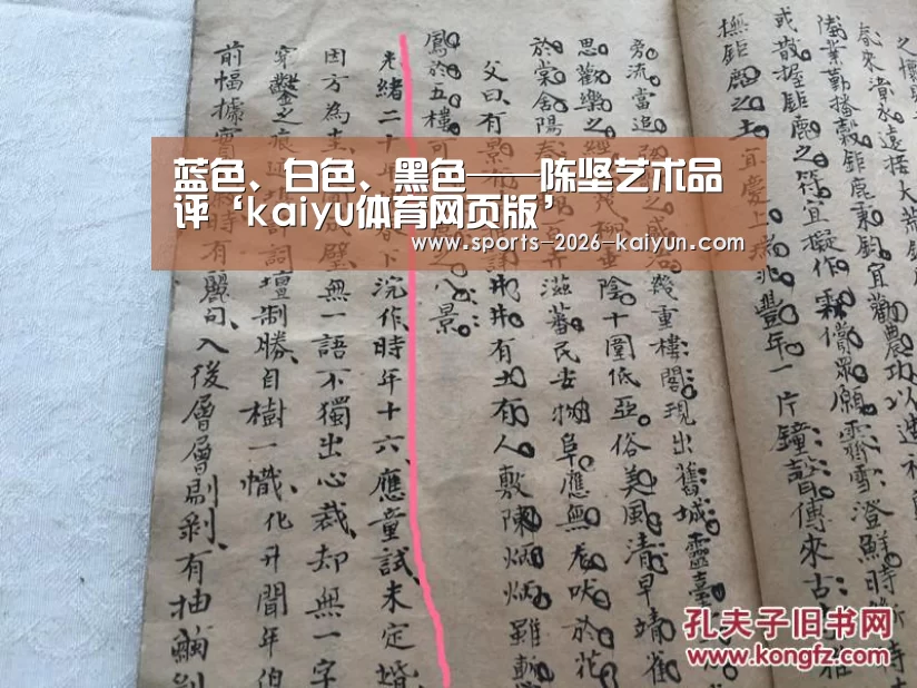 蓝色、白色、黑色——陈坚艺术品评‘kaiyu体育网页版’(图2) kaiyun官网